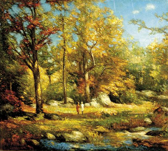 Appraisal: Bertus L Pietersz New Hampshire - AUTUMN LANDSCAPEoil on canvas