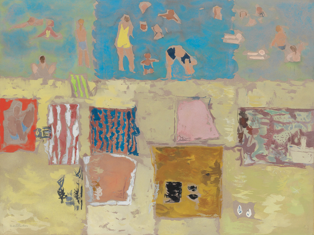 Appraisal: ANDR E RUELLAN Bathers Gouache on cream laid paper circa