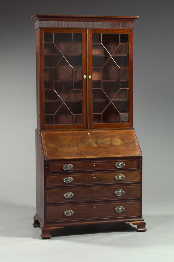 Appraisal: George IV Mahogany Secretary-Bookcase second quarter th century with an