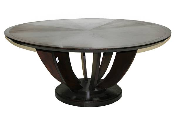 Appraisal: An Orlando Diaz-Azcuy 'Aria' dining table McGuire Furniture Company st