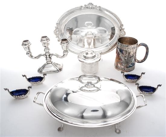 Appraisal: Sale Lot A Collection of Silver-plate Table Articles comprising four