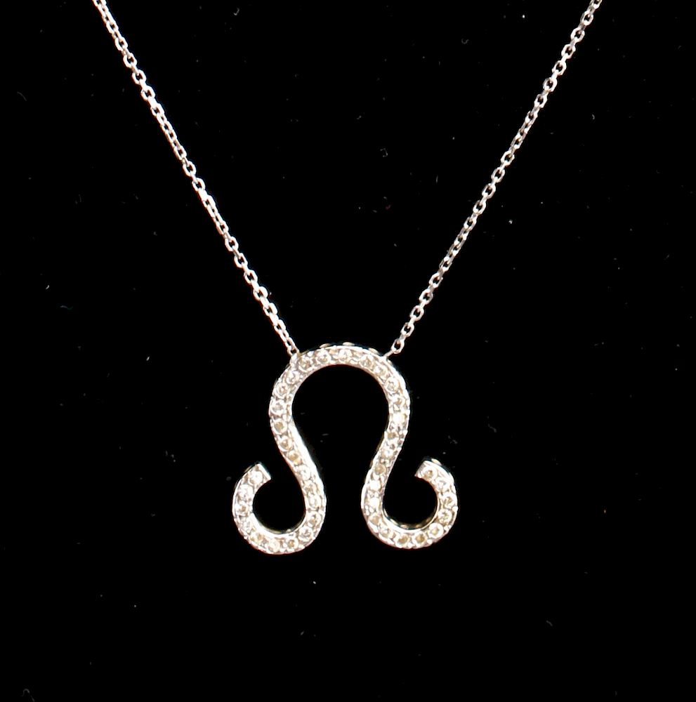 Appraisal: K White Gold Diamonds Omega Pendant Necklace K white gold