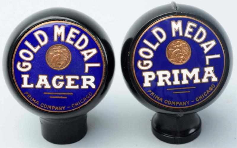 Appraisal: Lot of Gold Medal Beer Tap Knobs Prima Brewing Includes