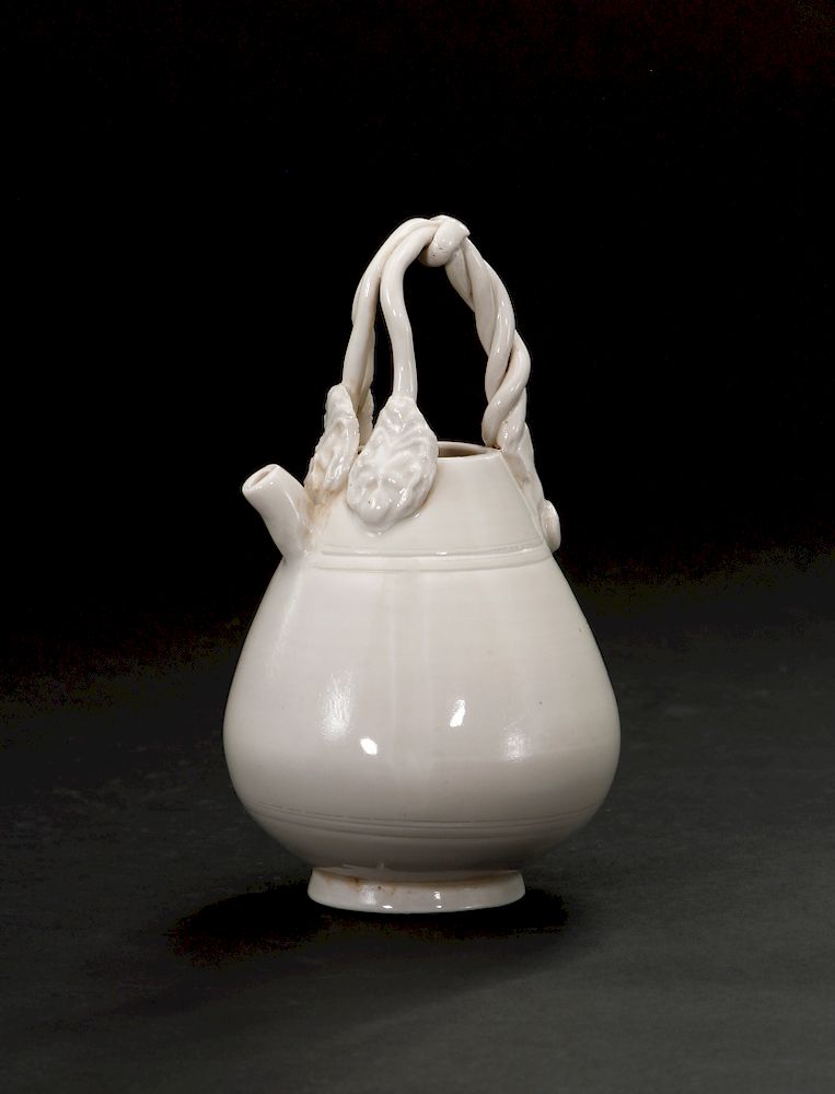 Appraisal: Fine Ding Ware Pear Form Ewer Of pear form on