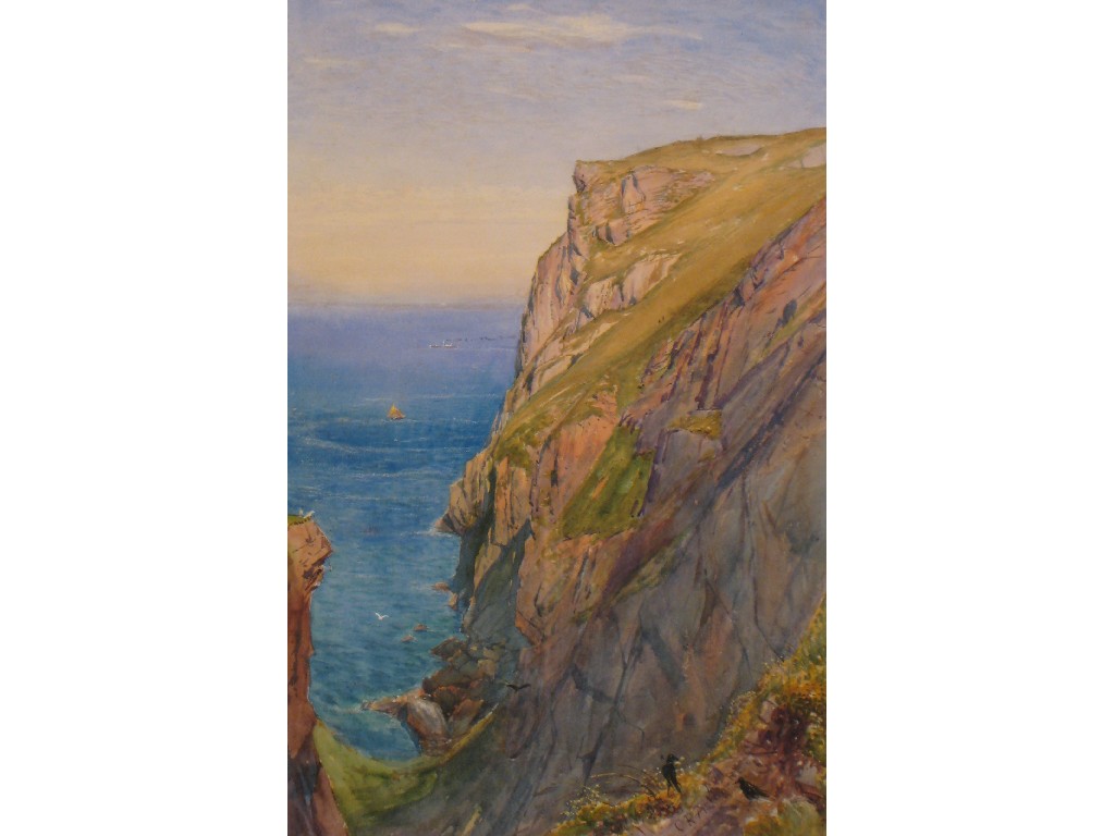 Appraisal: CHARLES REGINALD ASTON - Cliffs at Babbacombe signed 'C R