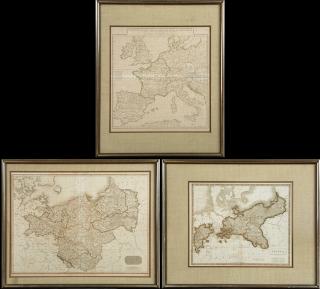 Appraisal: Group of Three Antique Maps th and th c con