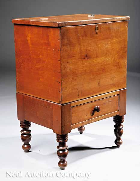 Appraisal: An American Cherrywood Sugar Chest c probably Central Kentucky rectangular