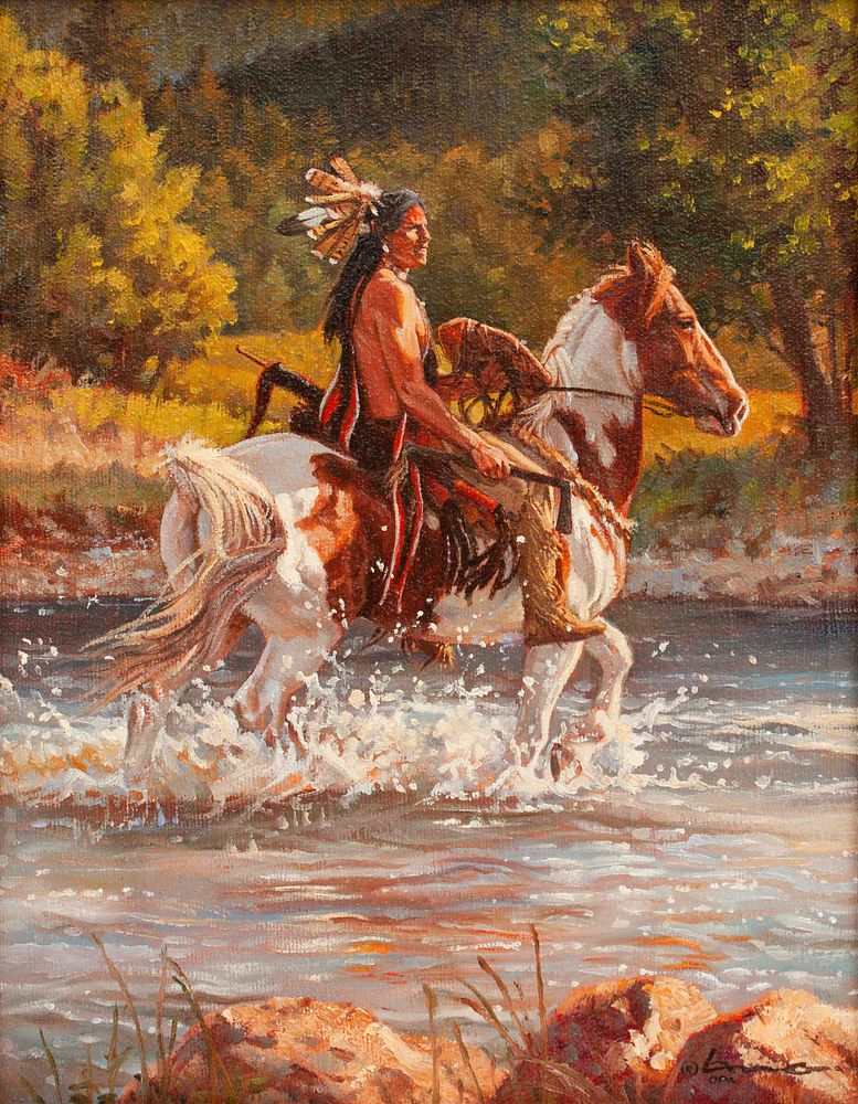 Appraisal: Steven Lang American b Thru Shallow Water Steven Lang American