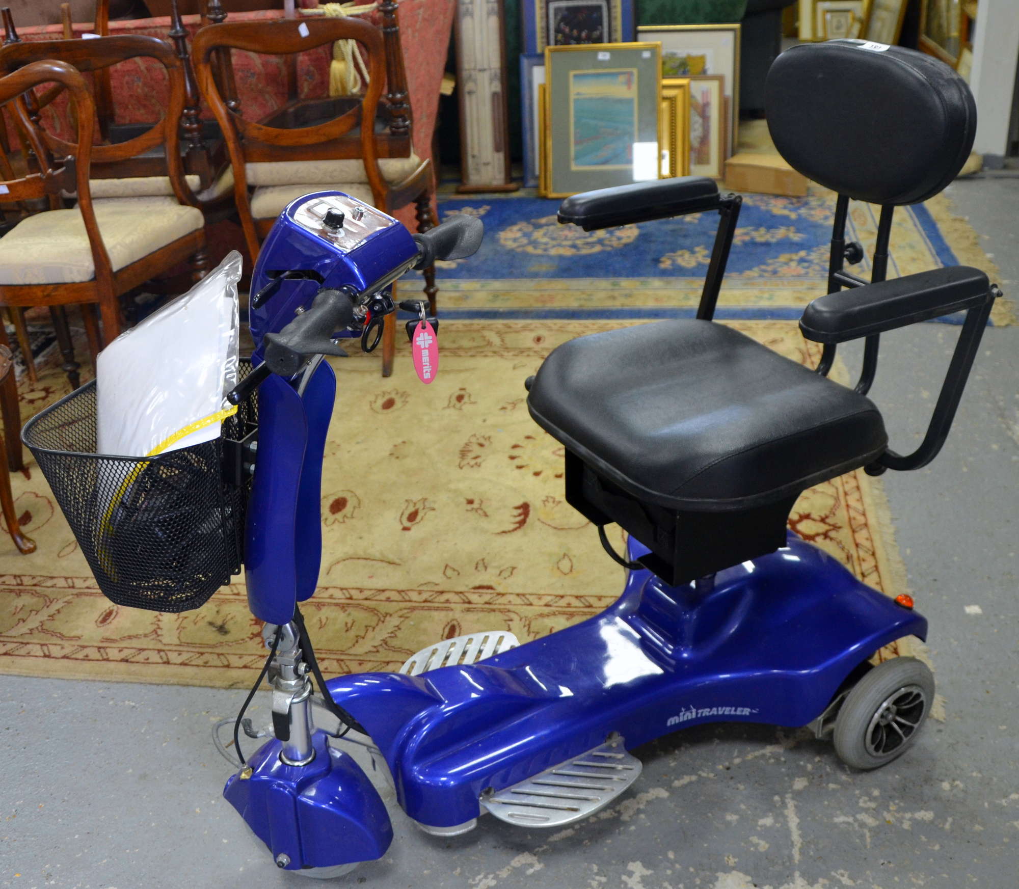 Appraisal: Wheeltech Travelease Mini-Traveller scooter blue with rain hood