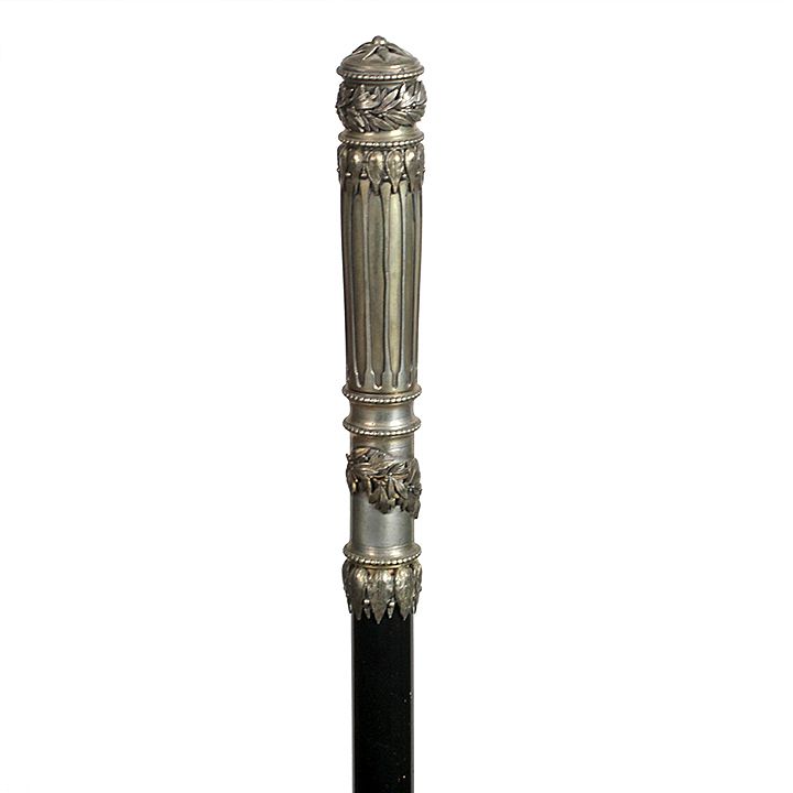 Appraisal: Silver Dress Cane Ca - A European silver metal handle