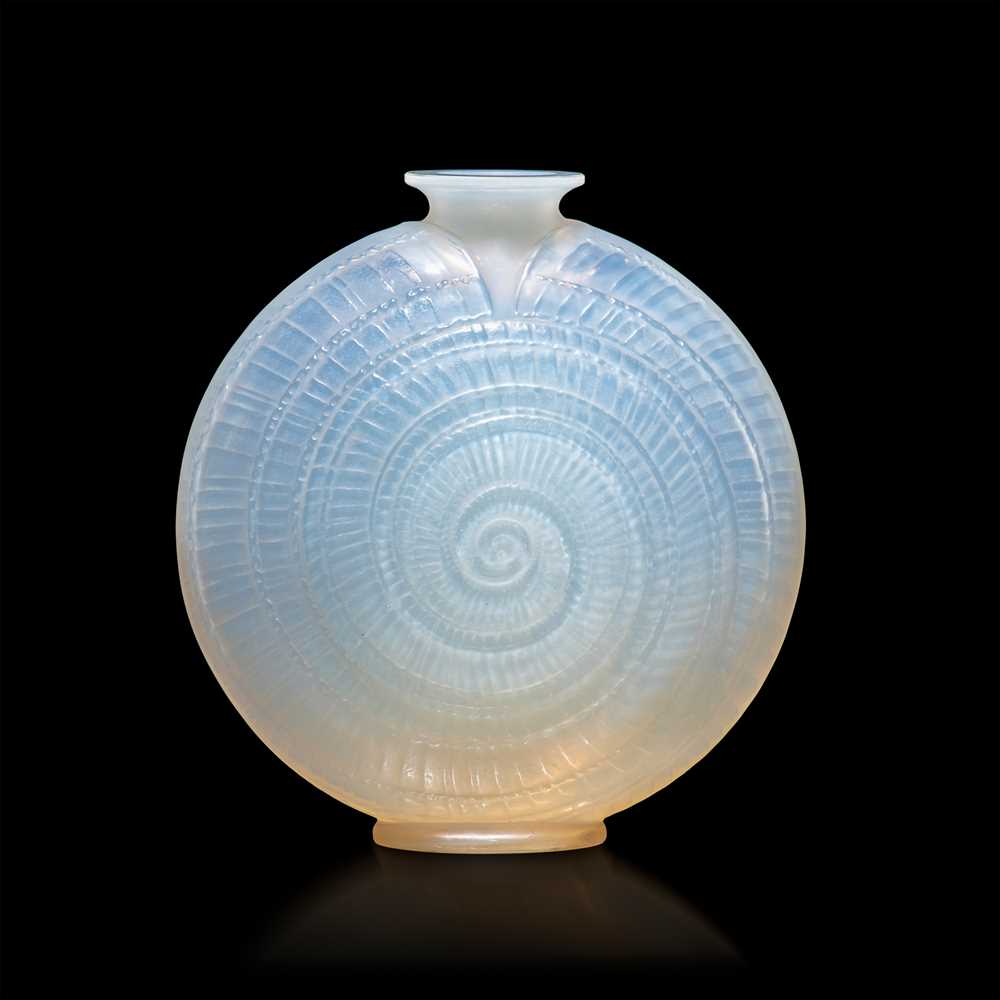 Appraisal: REN LALIQUE FRENCH - ESCARGOT VASE NO designed cased opalescentmoulded