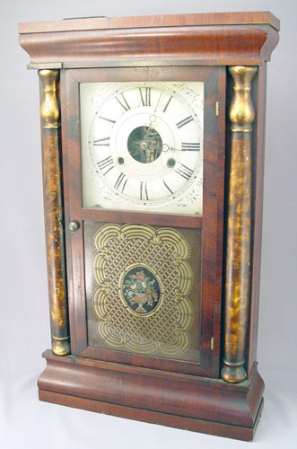 Appraisal: TH C SETH THOMAS OGEE SHELF CLOCK Mahogany case with