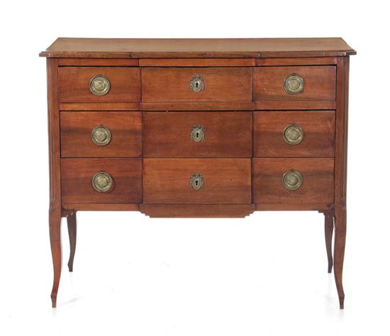 Appraisal: Louis XV Provincial walnut chest of drawers last half th