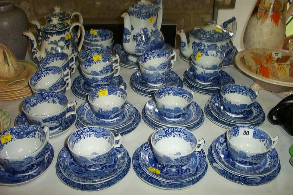 Appraisal: An extensive collection of Copeland Spode Italian pattern blue and