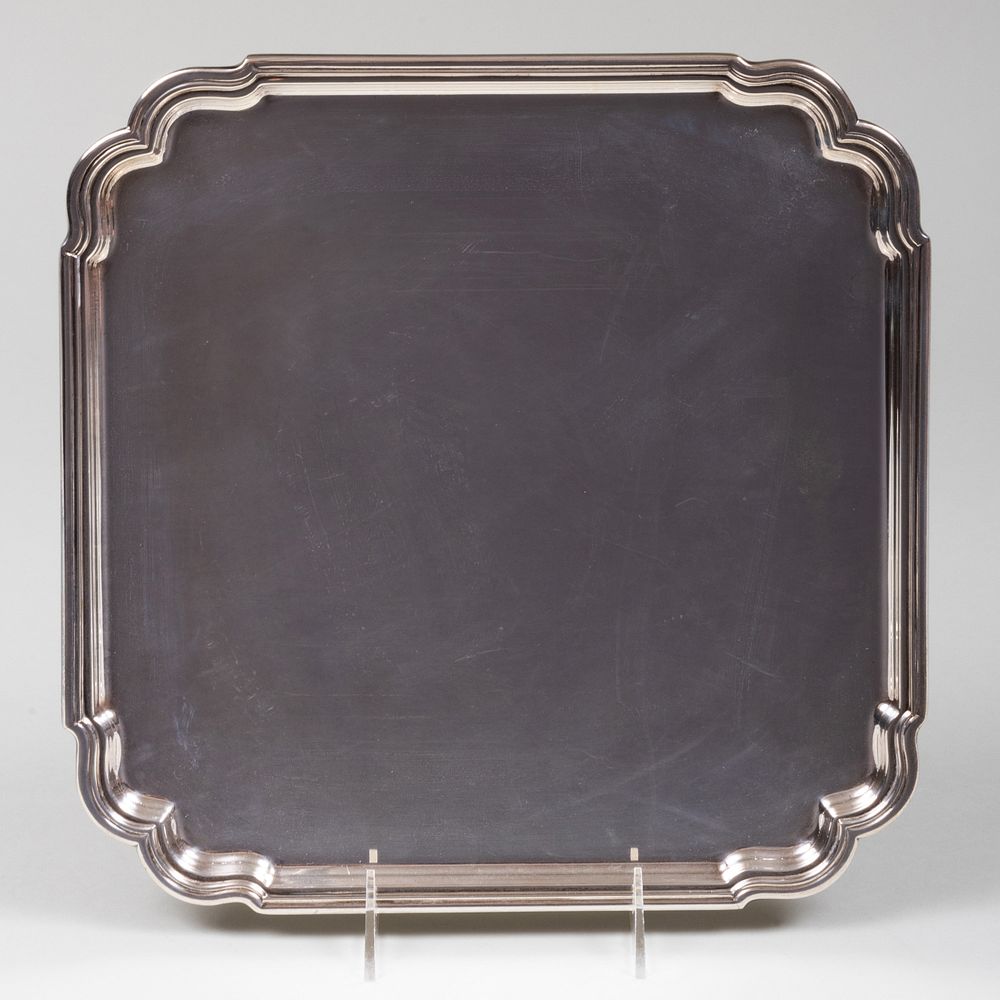 Appraisal: Tiffany Co Silver Wedding Tray Inscribed from Barbara and Frank