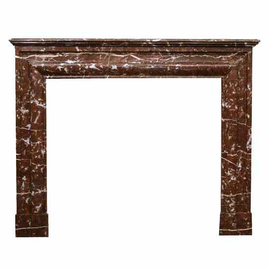 Appraisal: A French Rouge Royale Marble Boudin Fireplace Surround th century