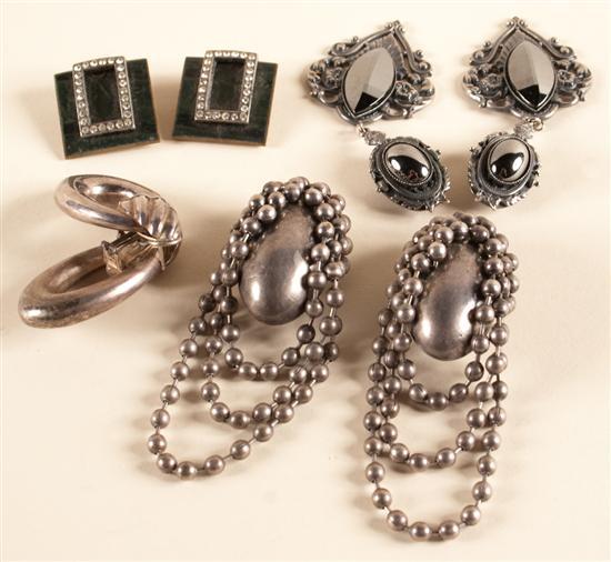 Appraisal: Assorted Erman Bulatti Lagoon and silver costume jewelry