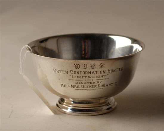 Appraisal: Paul Revere-style Sterling Bowl Trophy by International Reads Green Conformation