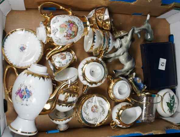 Appraisal: Tray lot comprising German Porcelain Coffee Set x Coffee Cup