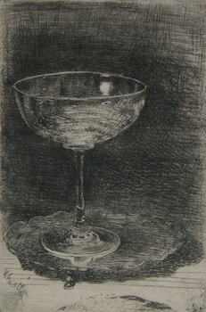 Appraisal: James Abbott McNeill Whistler American - The Wine Glass Etching