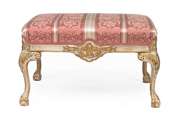 Appraisal: A Louis XV style giltwood tabouret height in width in