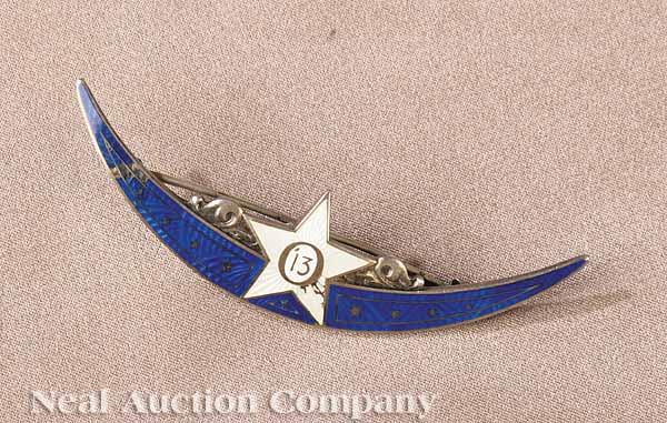 Appraisal: MARDI GRAS a New Orleans Carnival Ball pin Blue Crescent