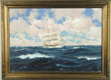 Appraisal: PATRICK DUNBAR American th Century OUT FOR A SAIL Large