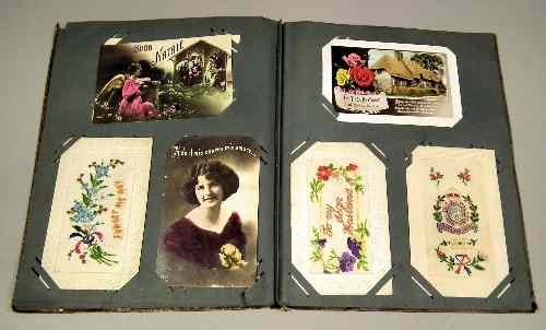 Appraisal: A s postcard album containing a mixed selection of portrait