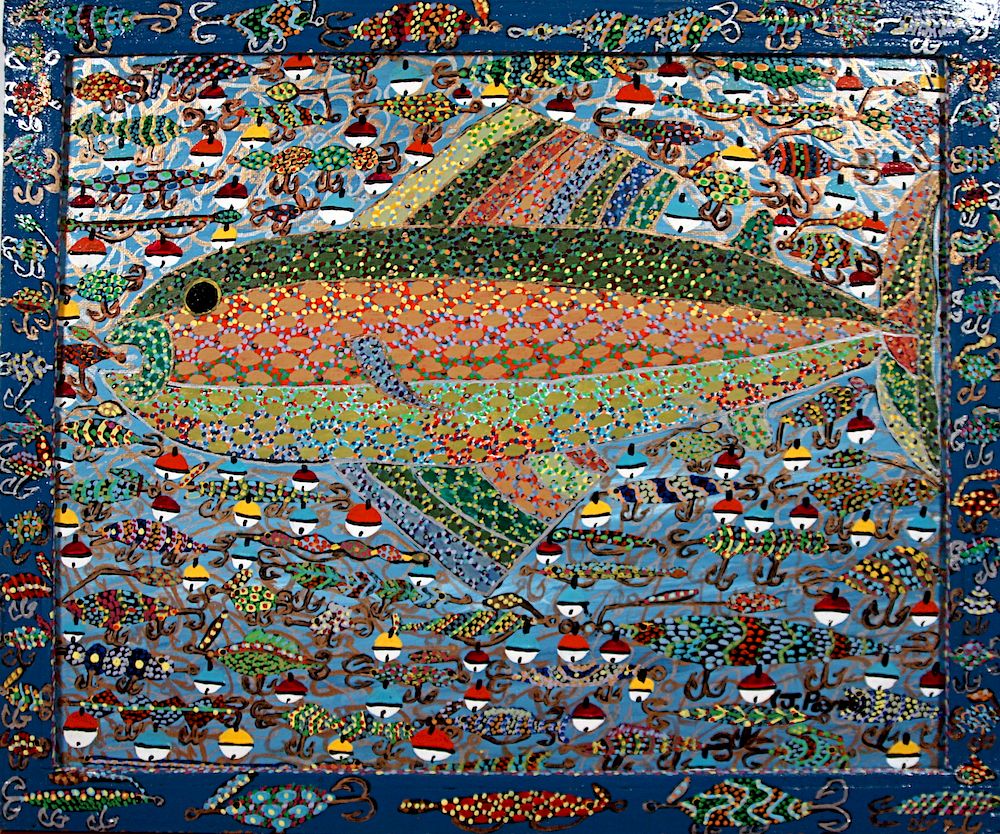 Appraisal: Outsider Art Jeff Payne Rainbow Trout Payne Jeff b Rainbow