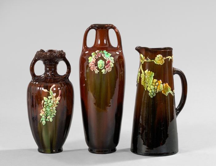 Appraisal: Good Three-Piece Collection of Peters and Reed Zane Pottery first