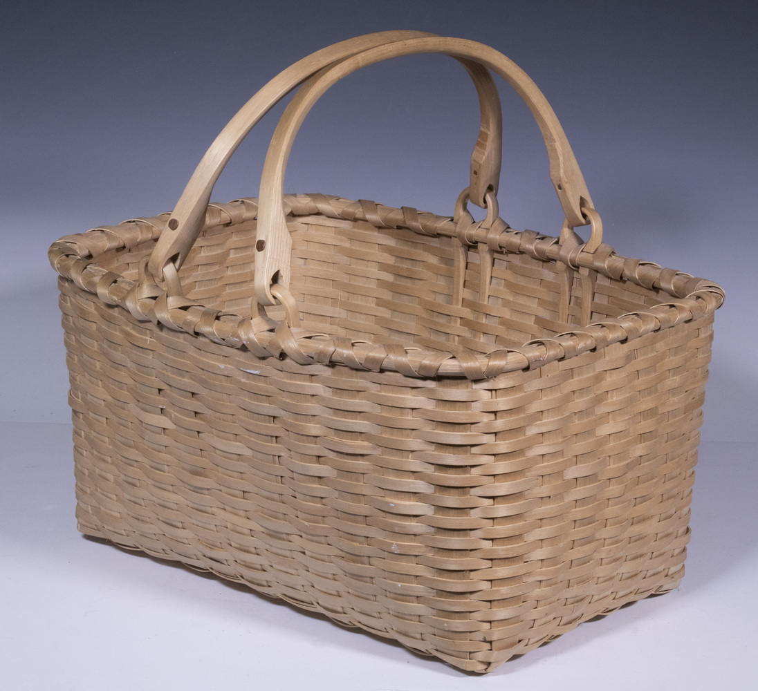 Appraisal: STEPHEN ZEH ME CONTEMPORARY BASKET Finely Crafted Ash Splint Double