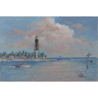 Appraisal: Dudley Hawkins American th C Watercolor on paper Lighthouse Signed