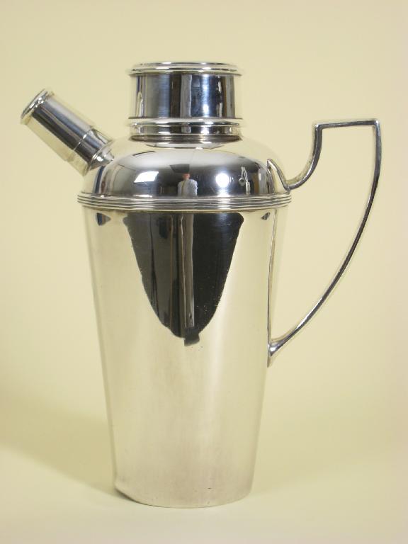 Appraisal: A George V Cocktail Shaker of tapering form Birmingham maker