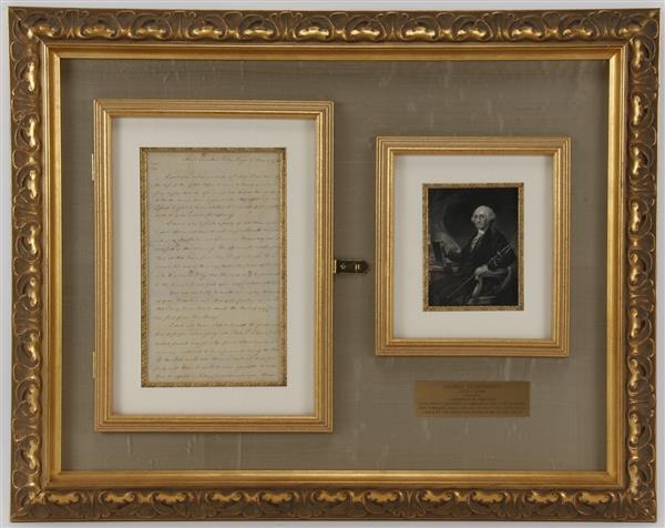 Appraisal: Framed Letter Signed by George Washington - to Brigadier General