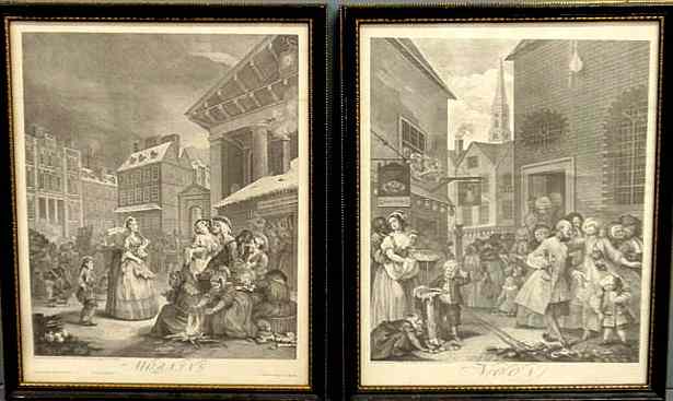 Appraisal: Two framed prints Morning and Noon After Wm M Hogarth