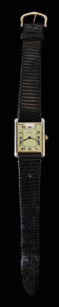 Appraisal: Cartier Men's Wristwatch gilt silver case face marked Must de