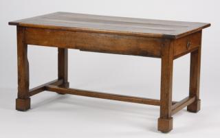 Appraisal: th c French farm table w th century French walnut