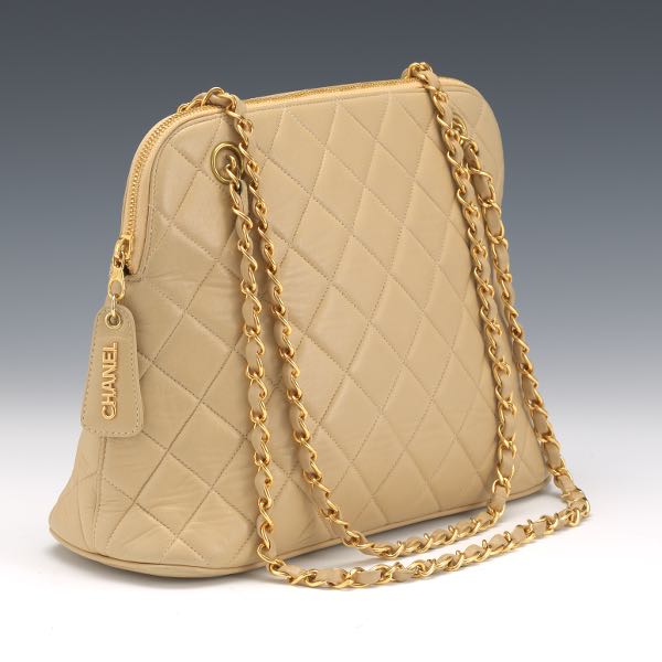 Appraisal: CHANEL MATELASSE LAMBSKIN LEATHER BAG CA - x x Light