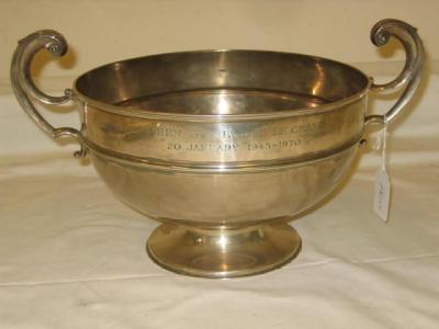 Appraisal: AN EDWARDIAN ROSE BOWL with raised double scroll handles moulded