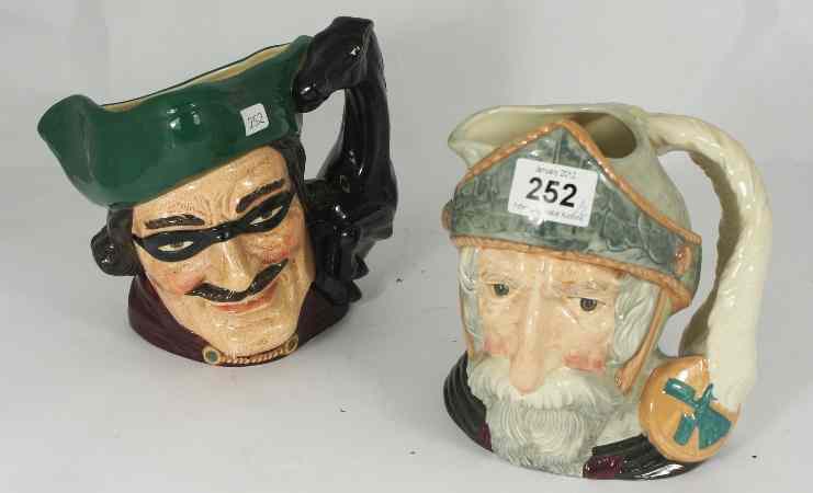 Appraisal: Royal Doulton Large Character Jugs Don Quixote D and Dick