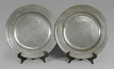 Appraisal: Two English pewter chargers one marked on rim MASH marked