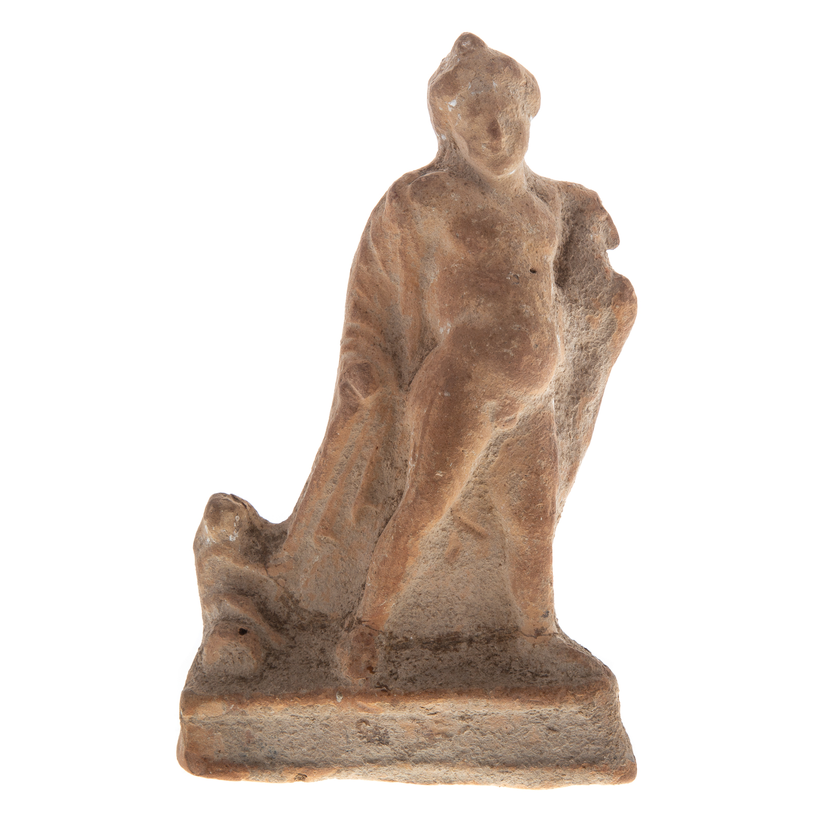 Appraisal: GRECO ROMAN TERRACOTTA GODDESS VOTIVE FIGURE Probably third century A