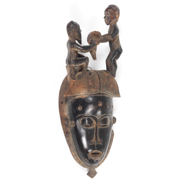 Appraisal: AFRICAN CARVED BAULE MASK x x Carved wood African Baule