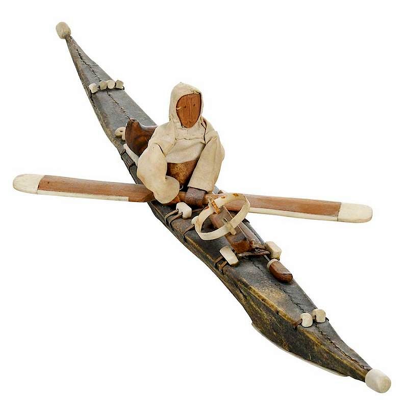 Appraisal: Inuit Model of Kayak and Hunter probably early th century