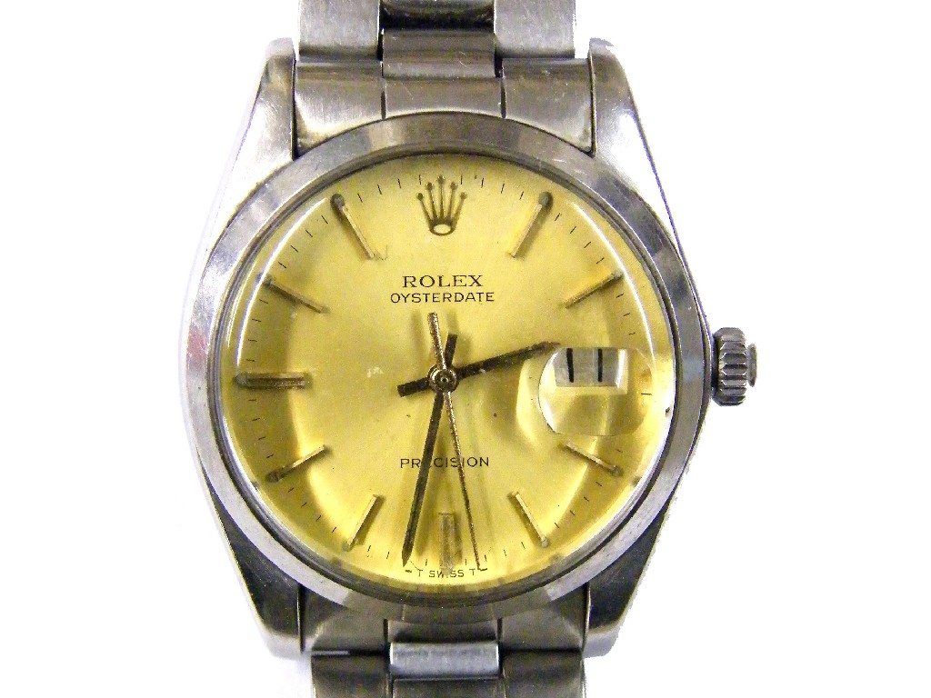 Appraisal: Rolex Oyster Date Precision stainless steel gentleman's wristwatch reference the