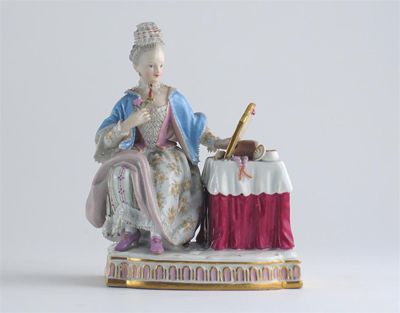 Appraisal: A Meissen model of a young girl as the personification