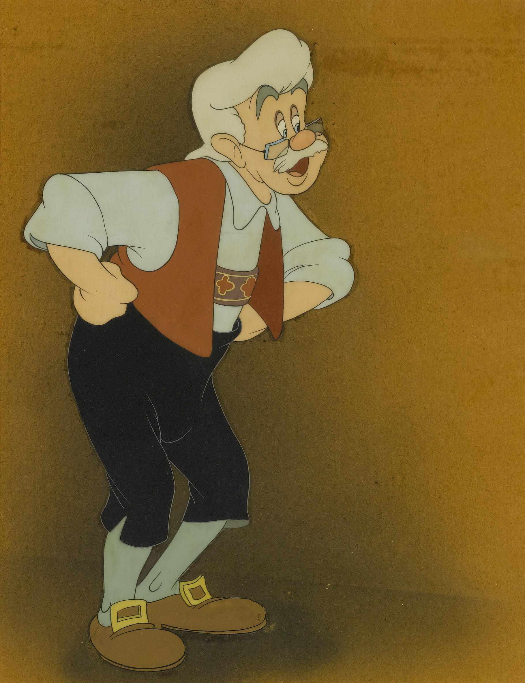 Appraisal: Animation Art A Walt Disney celluloid from Pinocchio gouache on