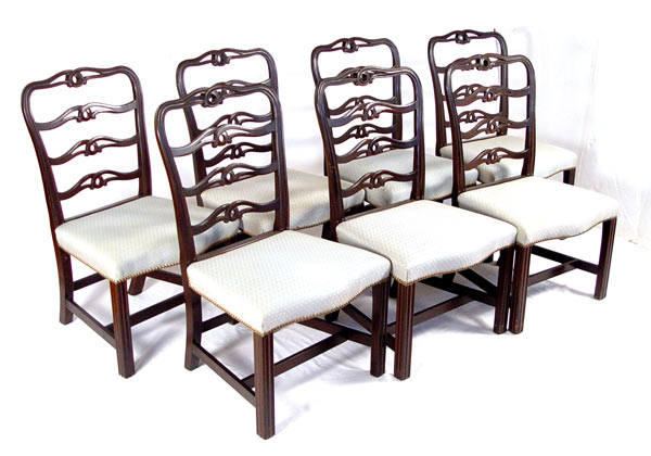 Appraisal: KITTINGER COLONIAL WILLIAMSBURG DINING CHAIRS CW Set of Chippendale style