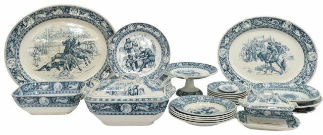 Appraisal: lot of English blue and white transferware dinner service Wedgwood