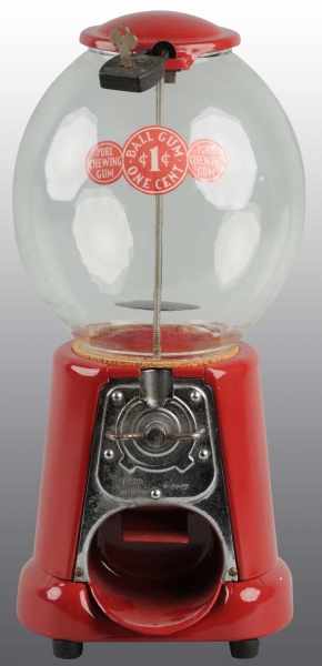 Appraisal: Pure Chewing Gum -Cent Coin-Operated Dispenser Description Original lock and